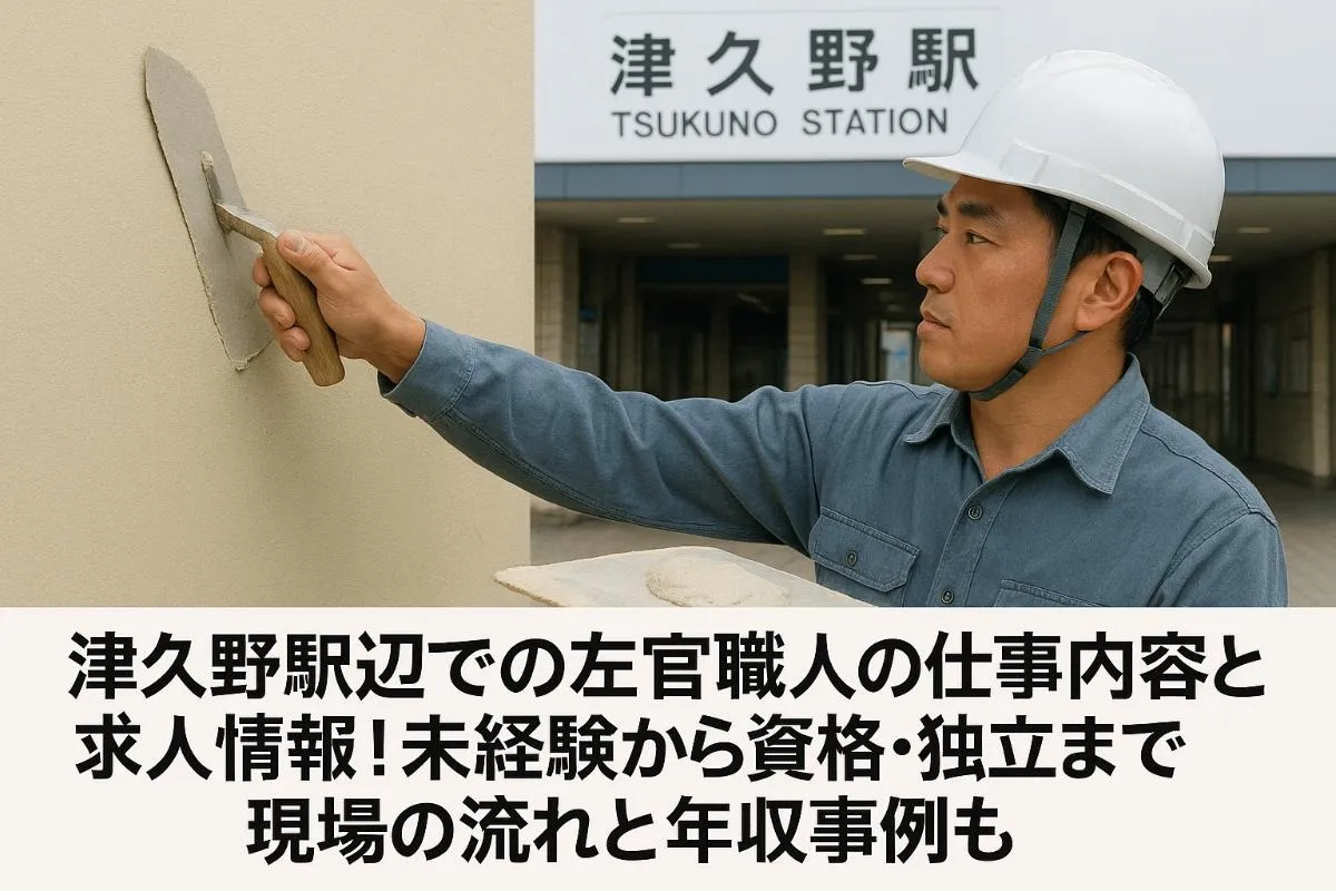 津久野駅周辺での左官職人の仕事内容と求人情報！未経験から資格・独立まで現場の流れと年収事例も