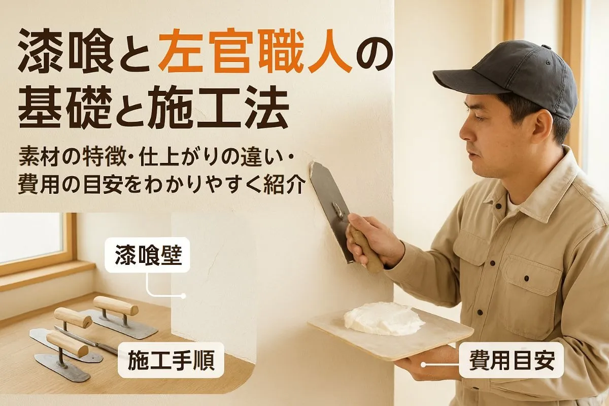 漆喰と左官職人の基本から施工方法・費用相場まで解説