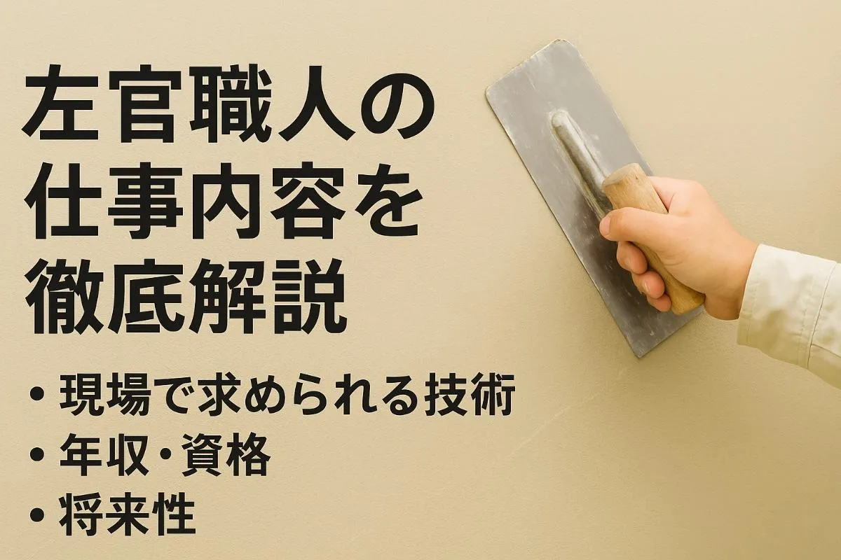 左官職人の仕事内容を徹底解説｜現場で求められる技術・年収・資格と将来性