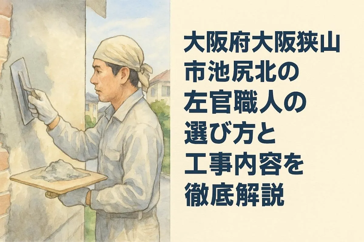 大阪府大阪狭山市池尻北の左官職人の選び方と工事内容を徹底解説