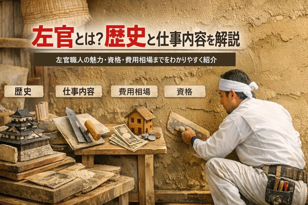 左官とは何か？歴史や語源から仕事内容と費用相場まで紹介！職人の魅力・資格を徹底ガイド